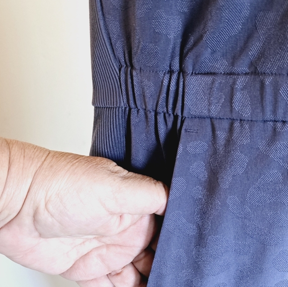 🏷️ATHLETA Brooklyn Textured Jumpsuit Jacquard Leopard Medieval Violet Size 20 - Picture 10 of 14